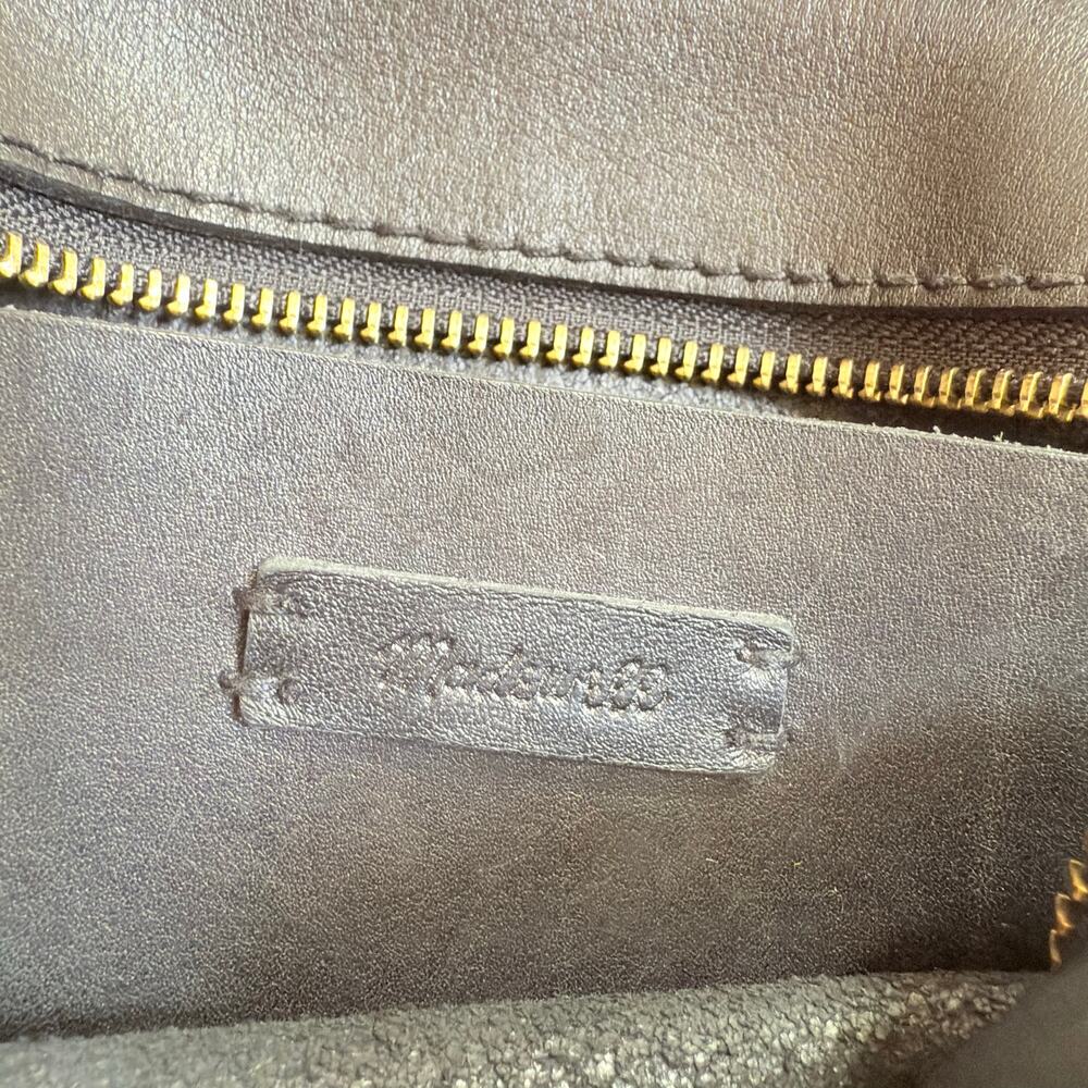 Madewell Sydney Black Leather Zip Top Small Crossbody Bag Convertible - Picture 9 of 13